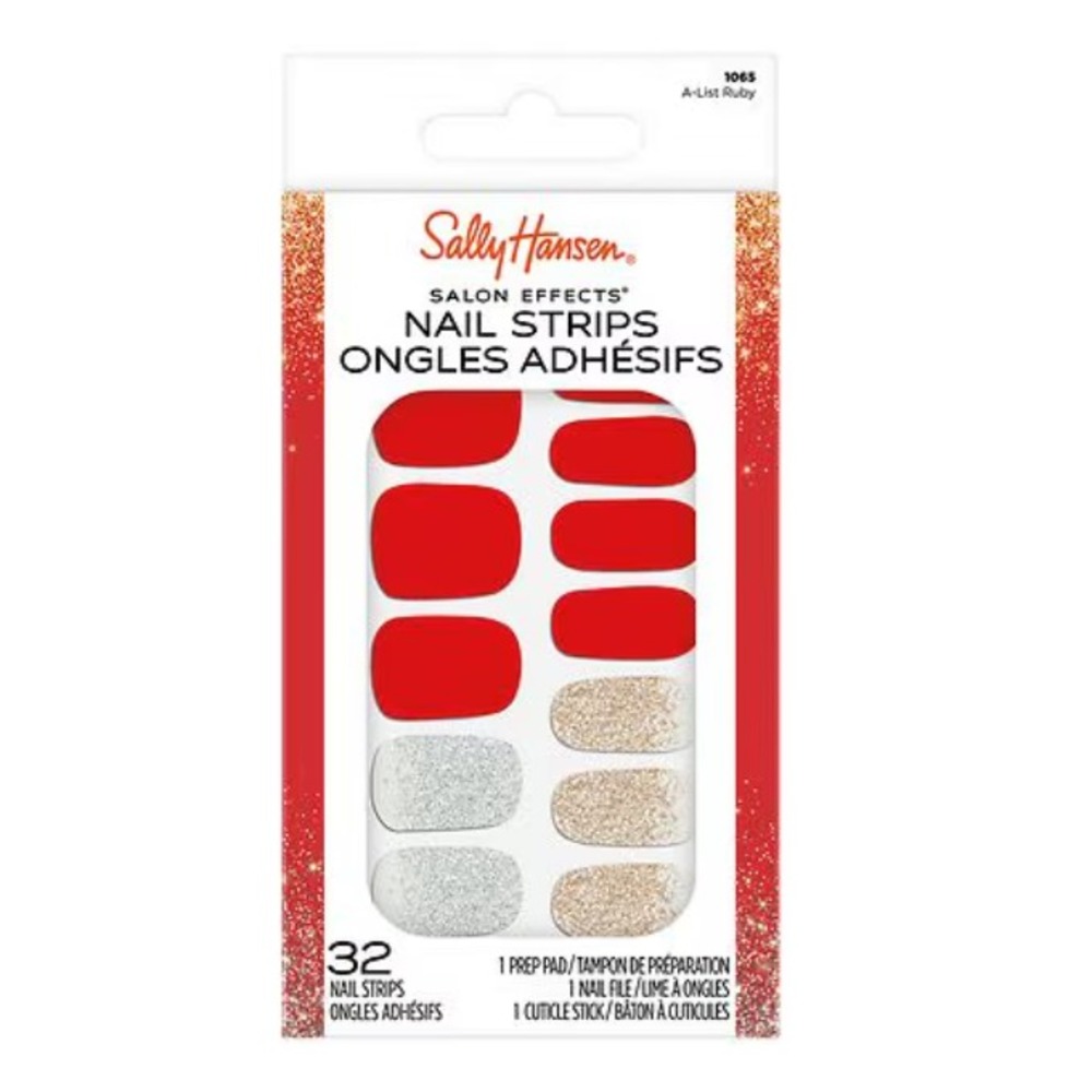 Sally Hansen Salon Effects Nail Strips A-List Ruby 1065 New!